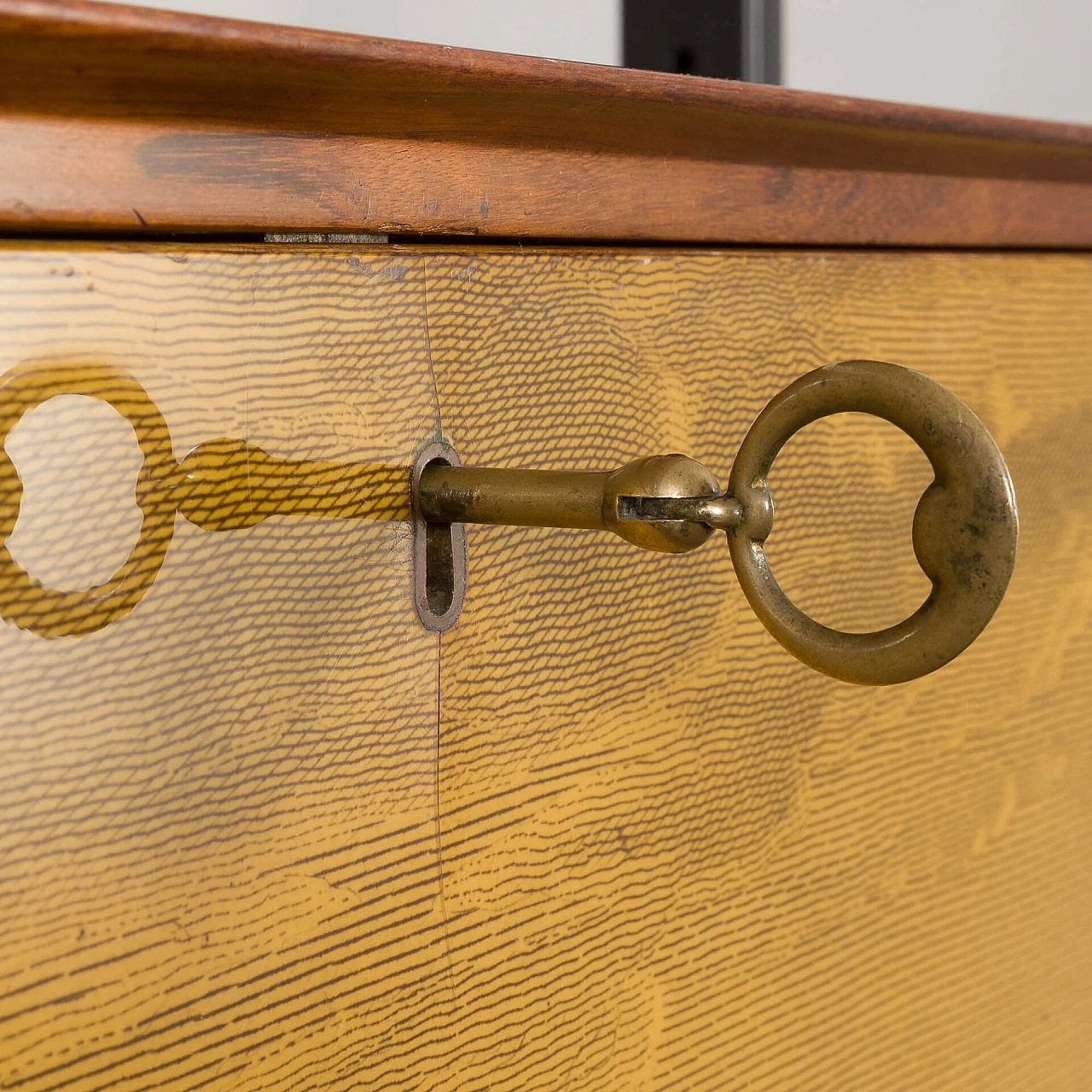 Floor-to-ceiling bookcase with decorated bar compartment, 1960s 9