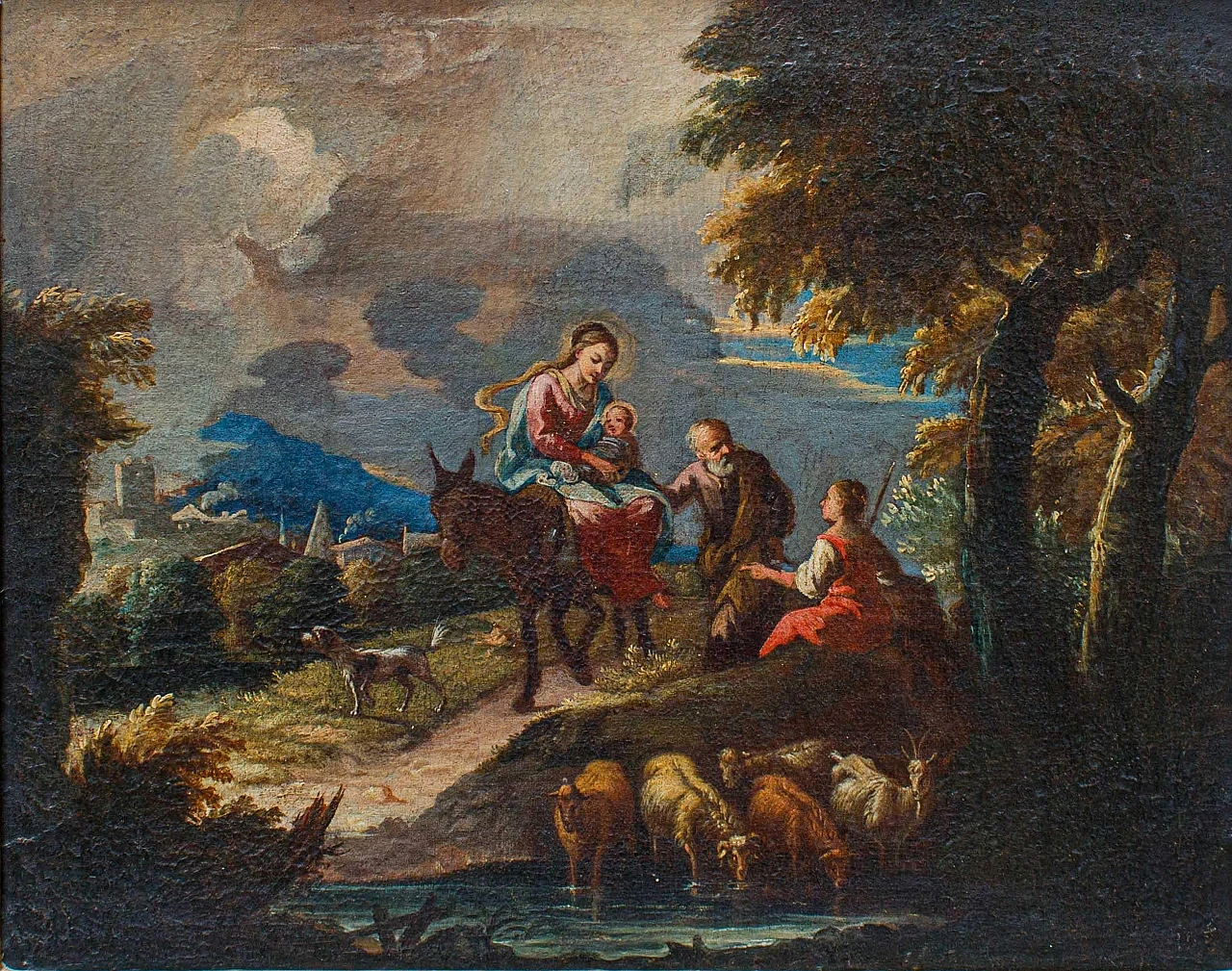 Giuseppe Roncelli, Rest during the flight into Egypt, 17th century 2