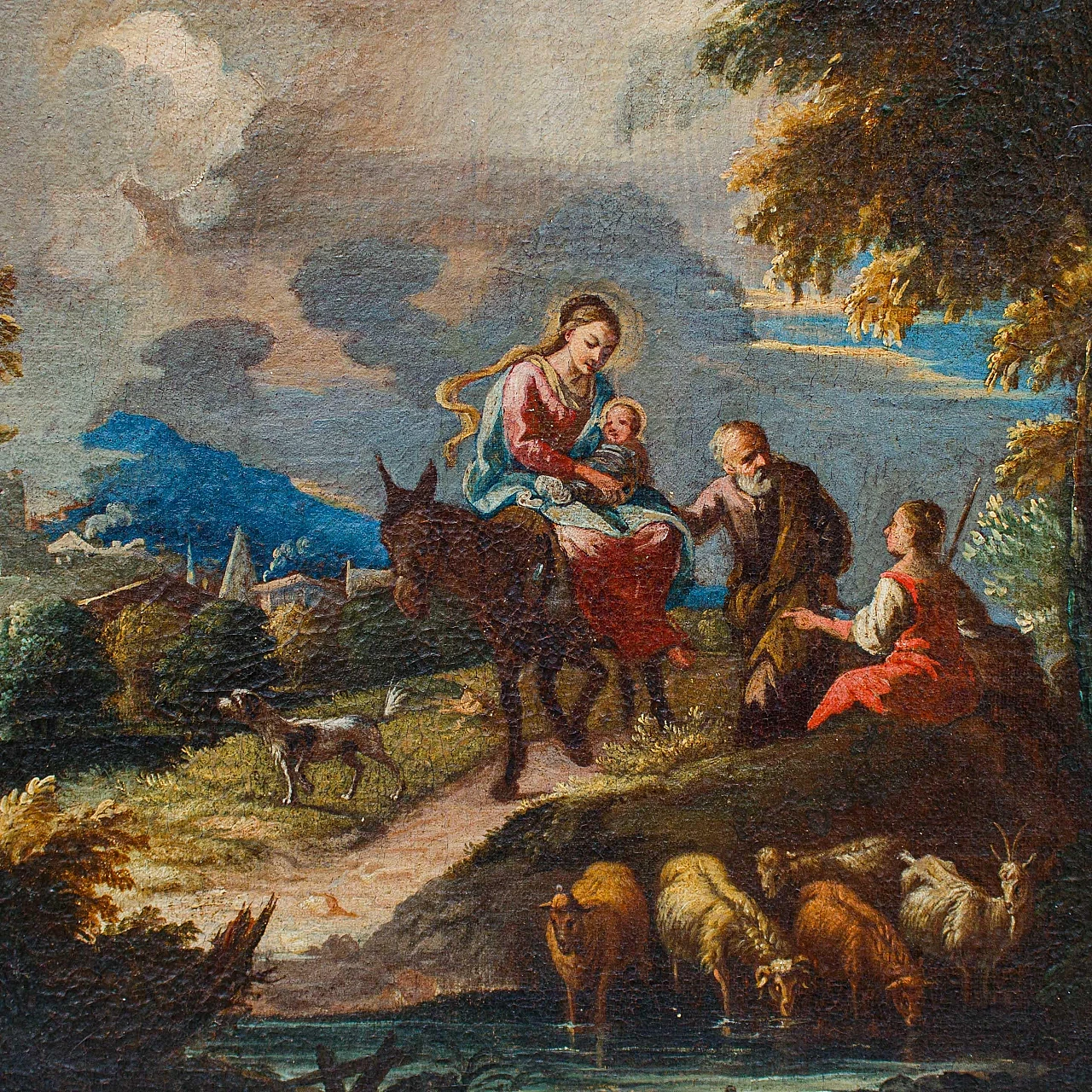 Giuseppe Roncelli, Rest during the flight into Egypt, 17th century 13