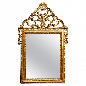Specchiera piemontese Luigi XVI in legno dorato, '700