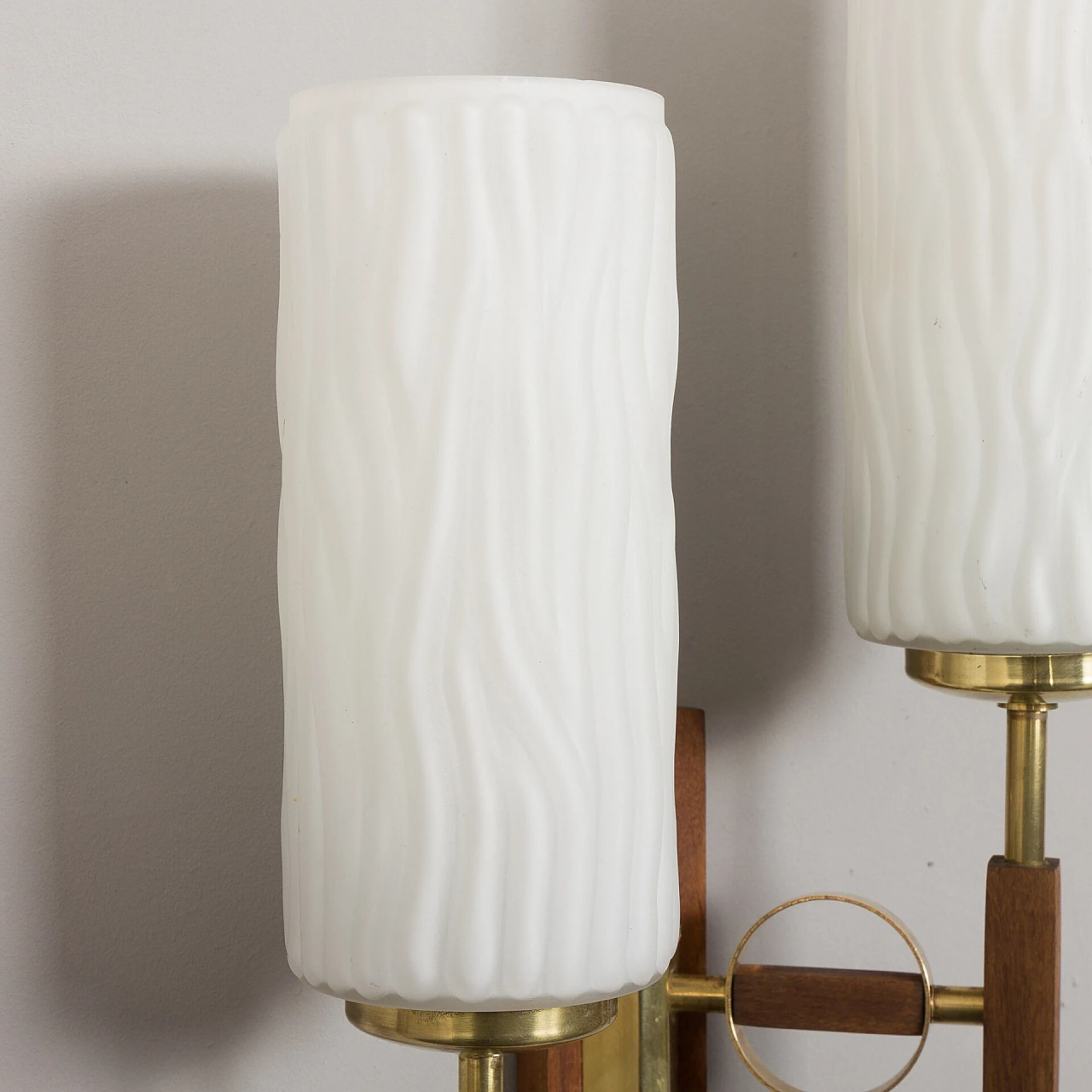 Pair of two-light wall lamps in the style of Lunel, 1960s 7