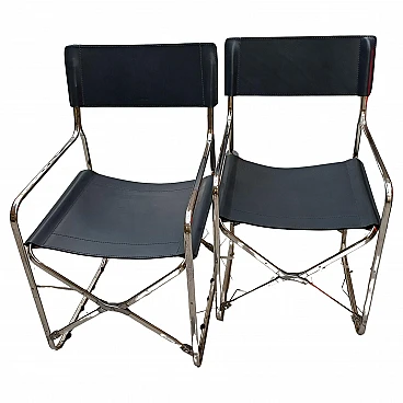 Pair of April folding chairs by Gae Aulenti for Zanotta