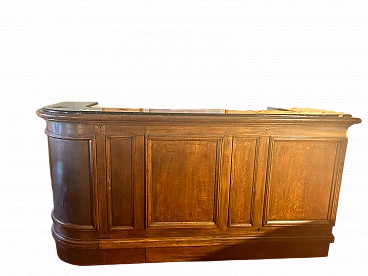 Wooden bar counter by Silvano Agosti