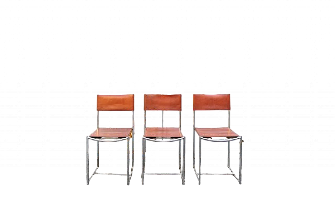 3 Odessa chairs by Giandomenico Belotti for Pluri, 1974 8