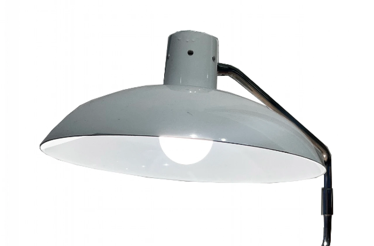 Lampada da tavolo in metallo bianco e cromato 2