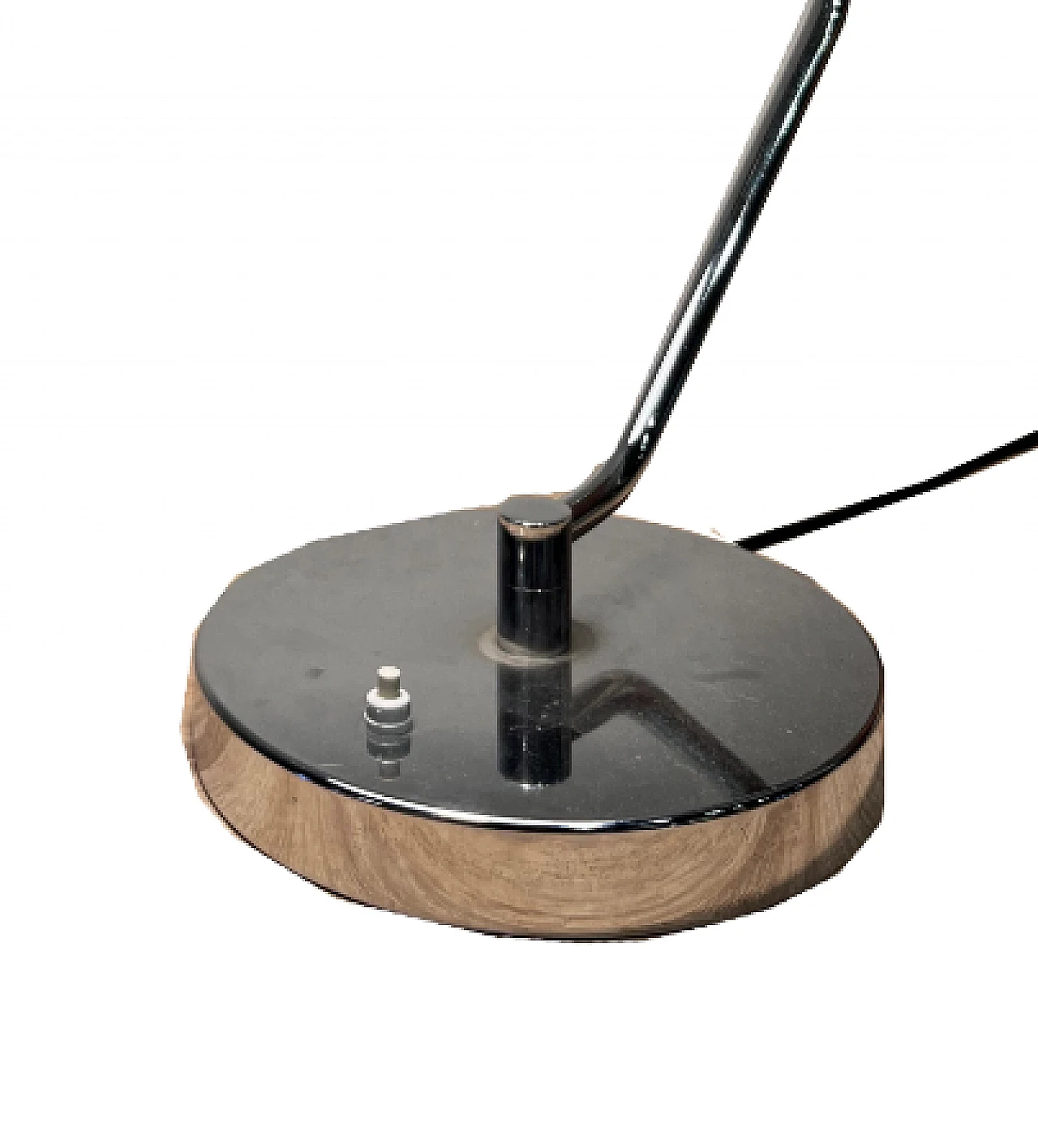 Lampada da tavolo in metallo bianco e cromato 3