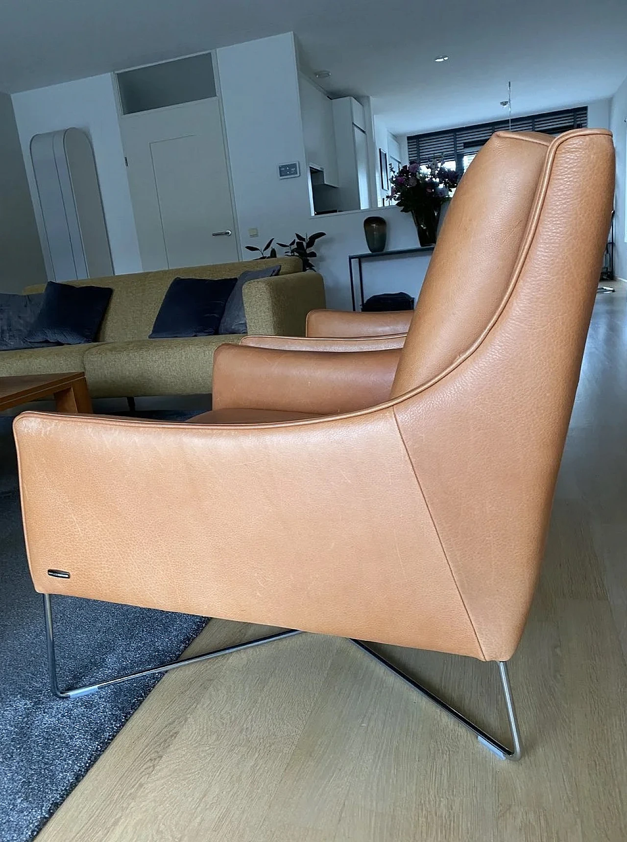 Pair of B903 Regina armchairs in leather by Natuzzi, 2000s 5