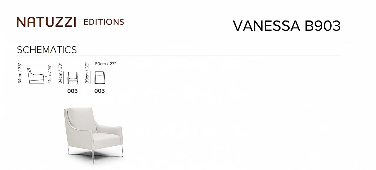 Pair of B903 Regina armchairs in leather by Natuzzi, 2000s 9