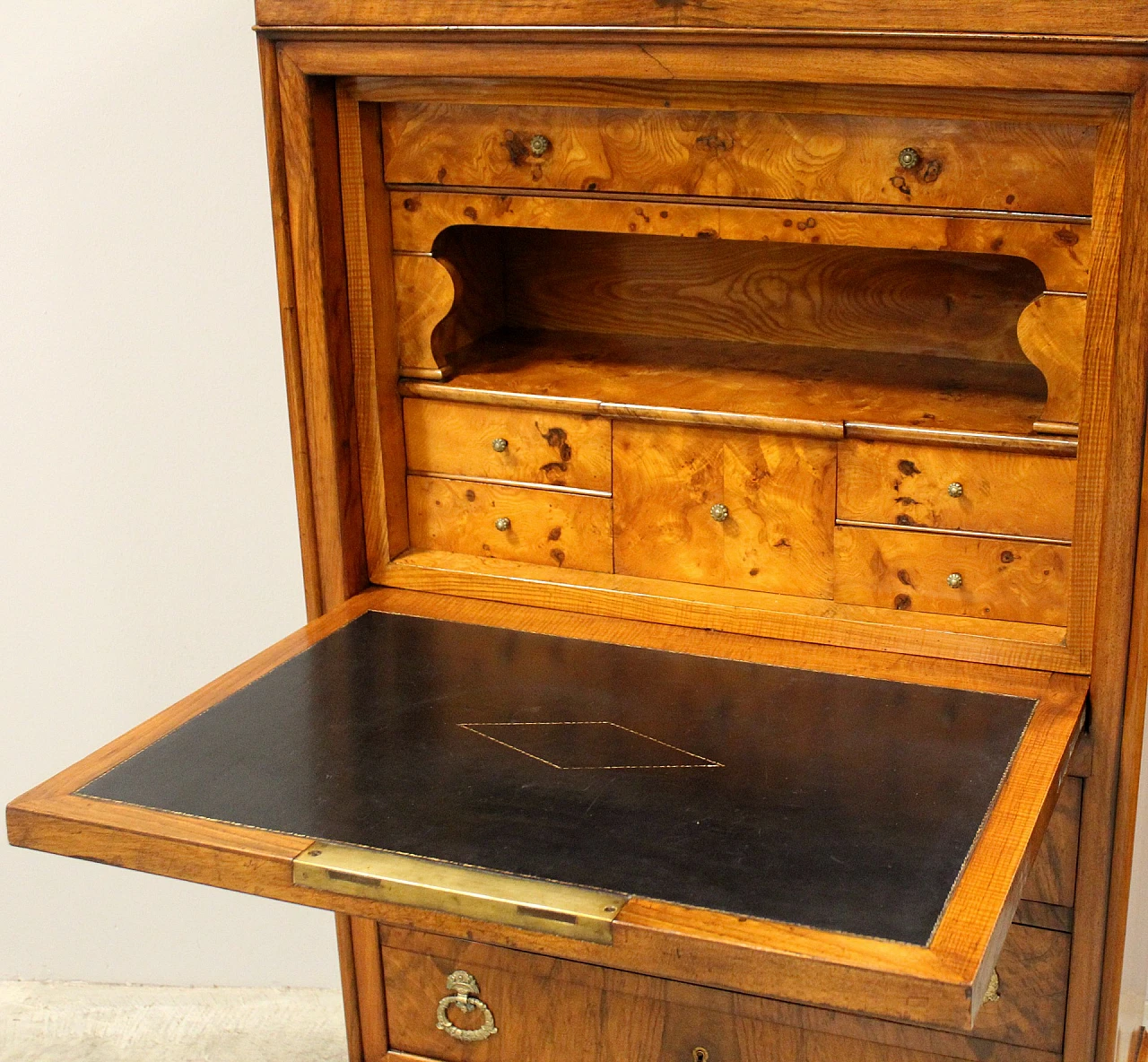 Secrétaire cappuccino Luigi Filippo in noce, metà '800 5