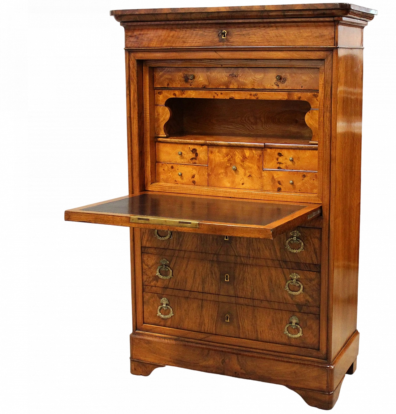 Secrétaire cappuccino Luigi Filippo in noce, metà '800 10