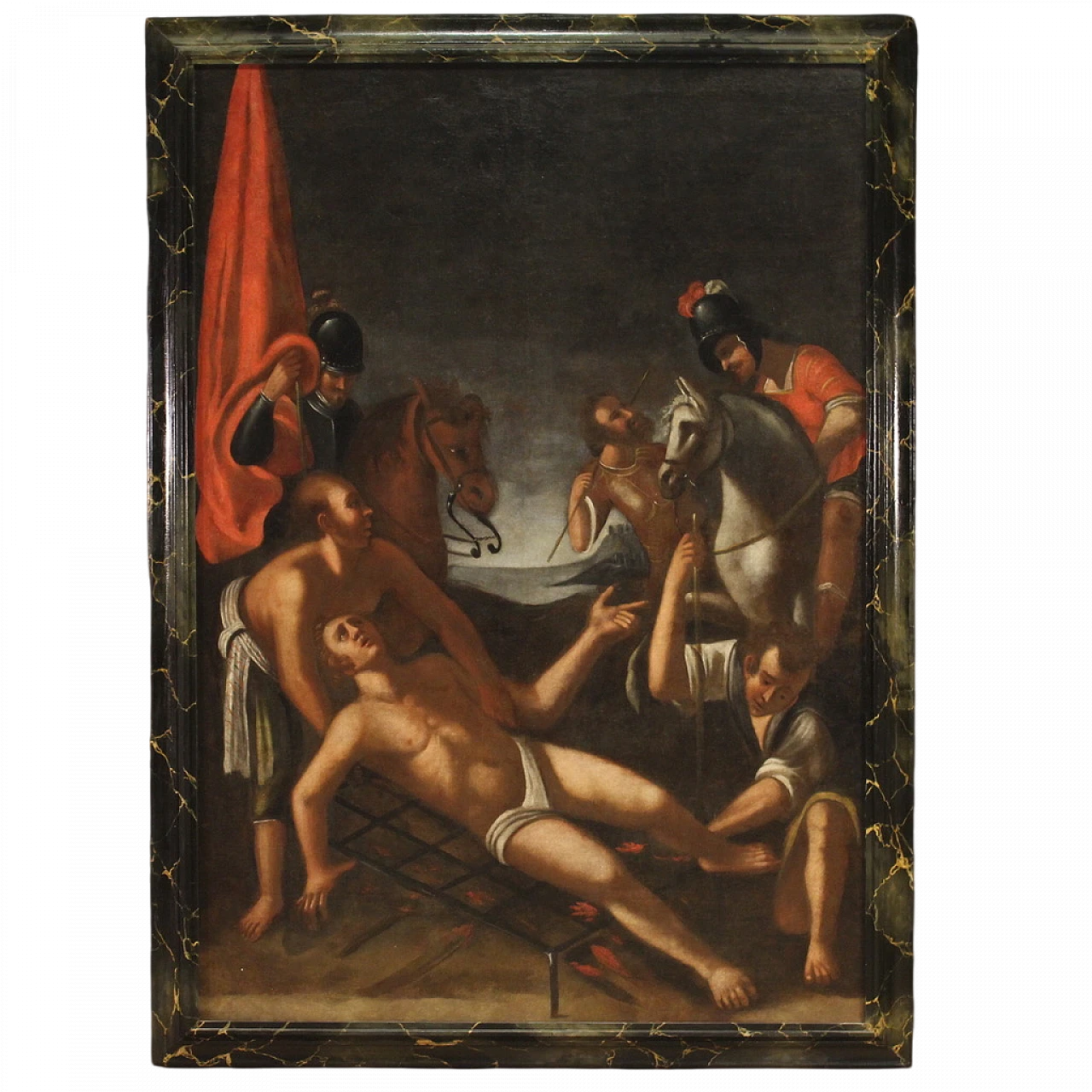 Martyrdom of Saint Lawrence, oil painting on canvas, 18th century 16