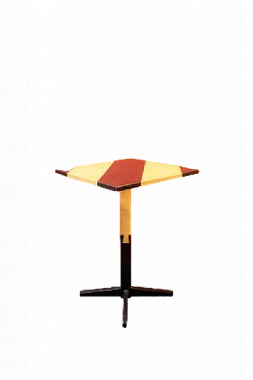 Tavolino da caffè in legno bicolore di Bruno Munari, anni '80