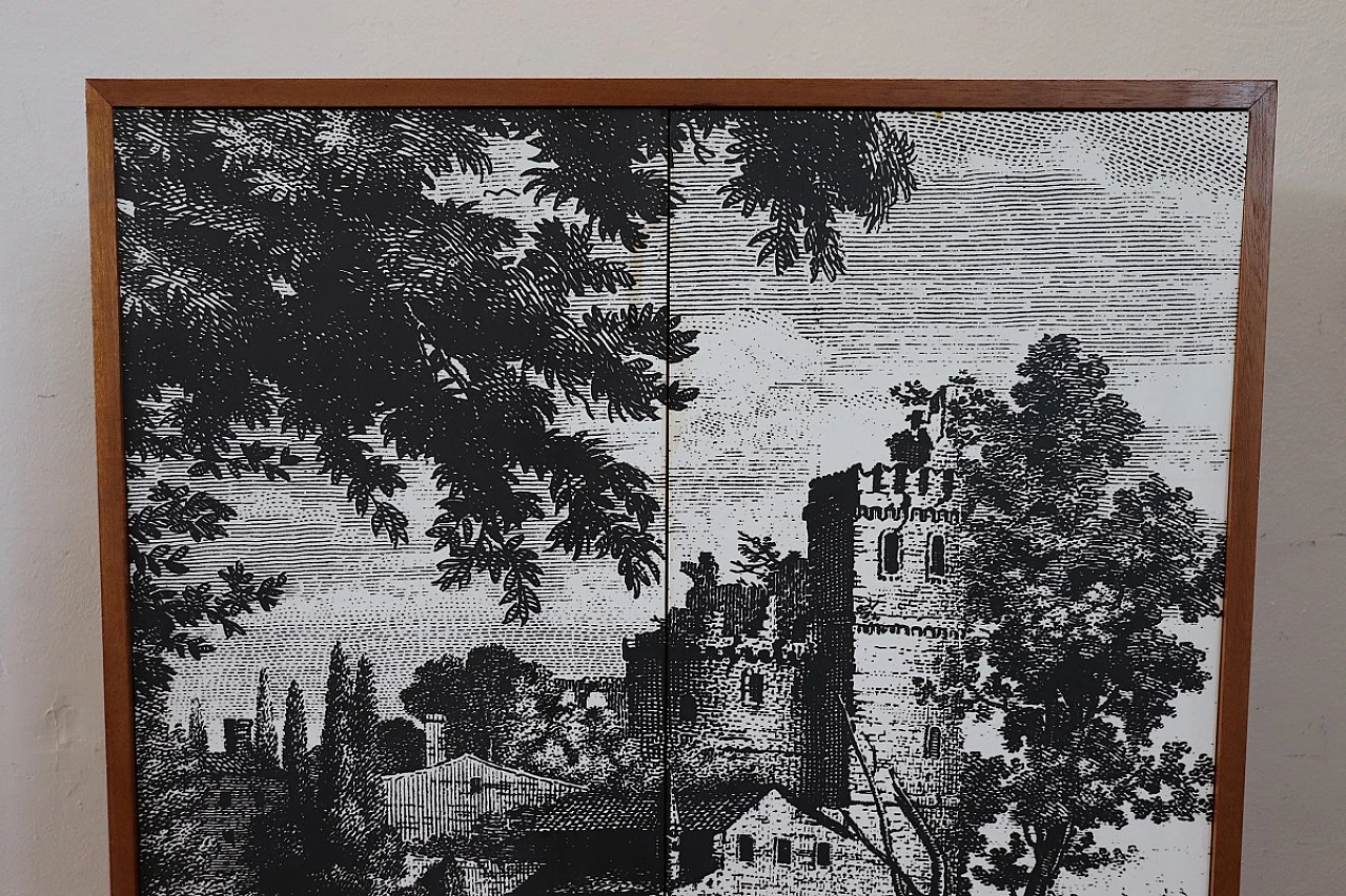 Armadio a due ante con decorazione a stampa, anni '70 4