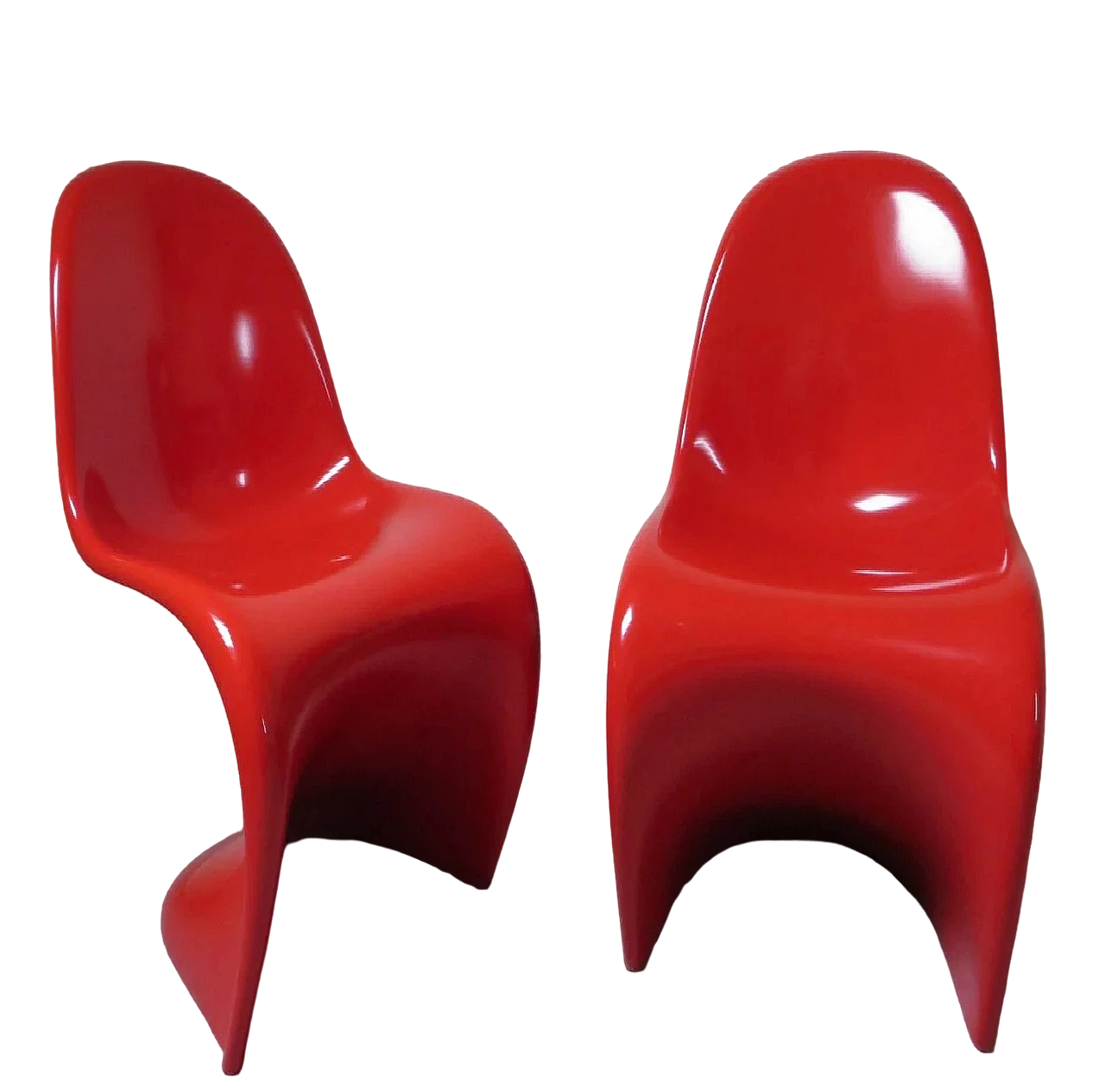 Coppia di Sedie S in vetroresina di Verner Panton per Vitra, anni '80 9