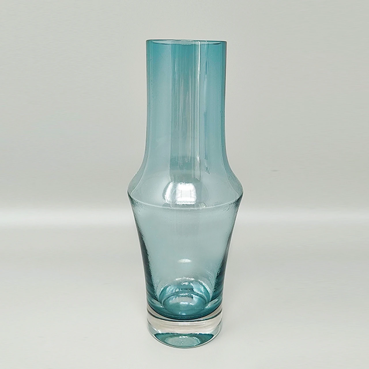Blue glass vase 1376 by Tamara Aladin for Riihimaki, 1970s 2