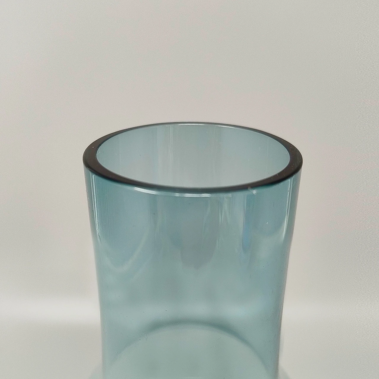 Blue glass vase 1376 by Tamara Aladin for Riihimaki, 1970s 4