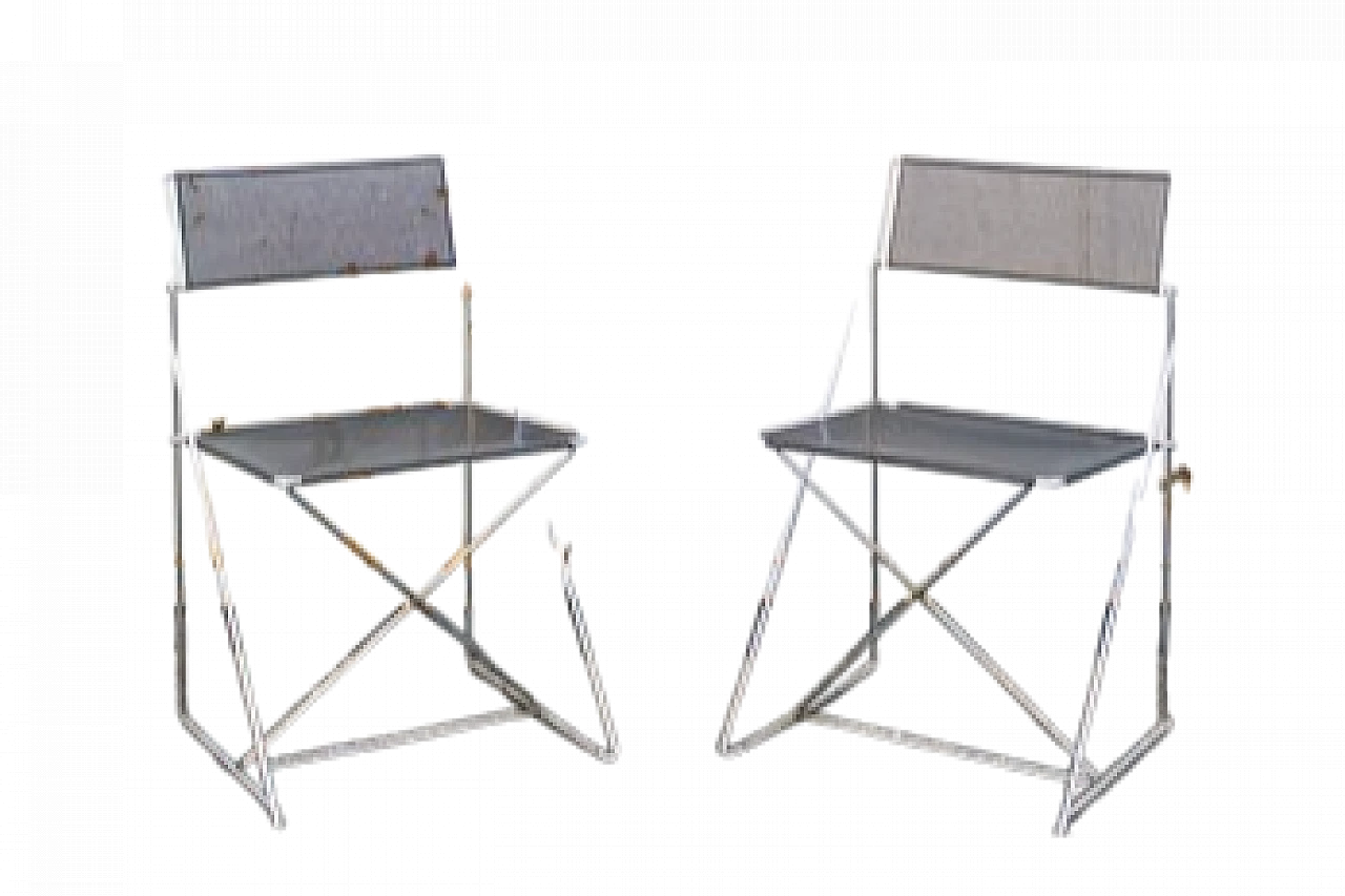Pair of X-Line chairs by Niels Jorgen Haugesen for Magis, 1977 7