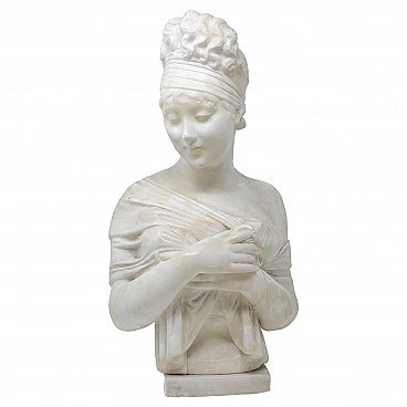 Busto in alabastro di Juliette Récamier, '800