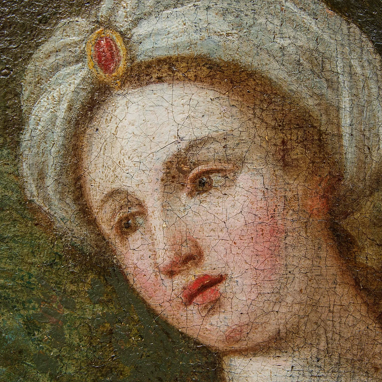 Scuola emiliana, Rebecca al pozzo, olio su tela, '600 8