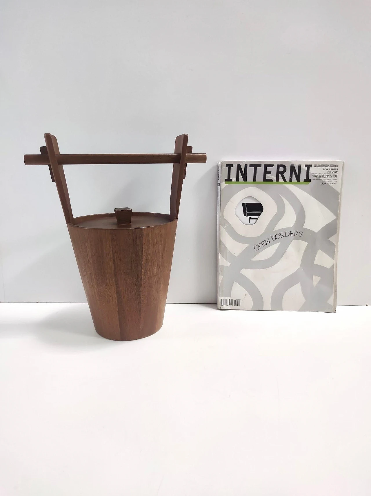 Ebonized beech ice bucket by Anri Form, 1970s 2