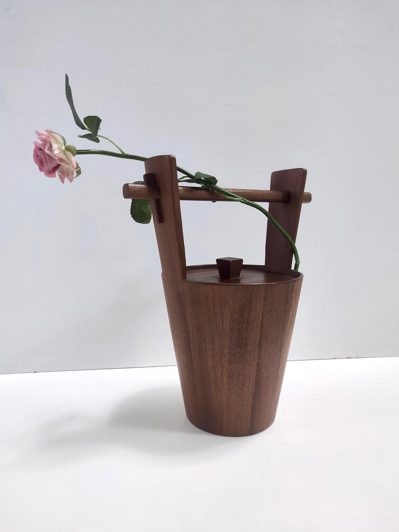 Ebonized beech ice bucket by Anri Form, 1970s 3