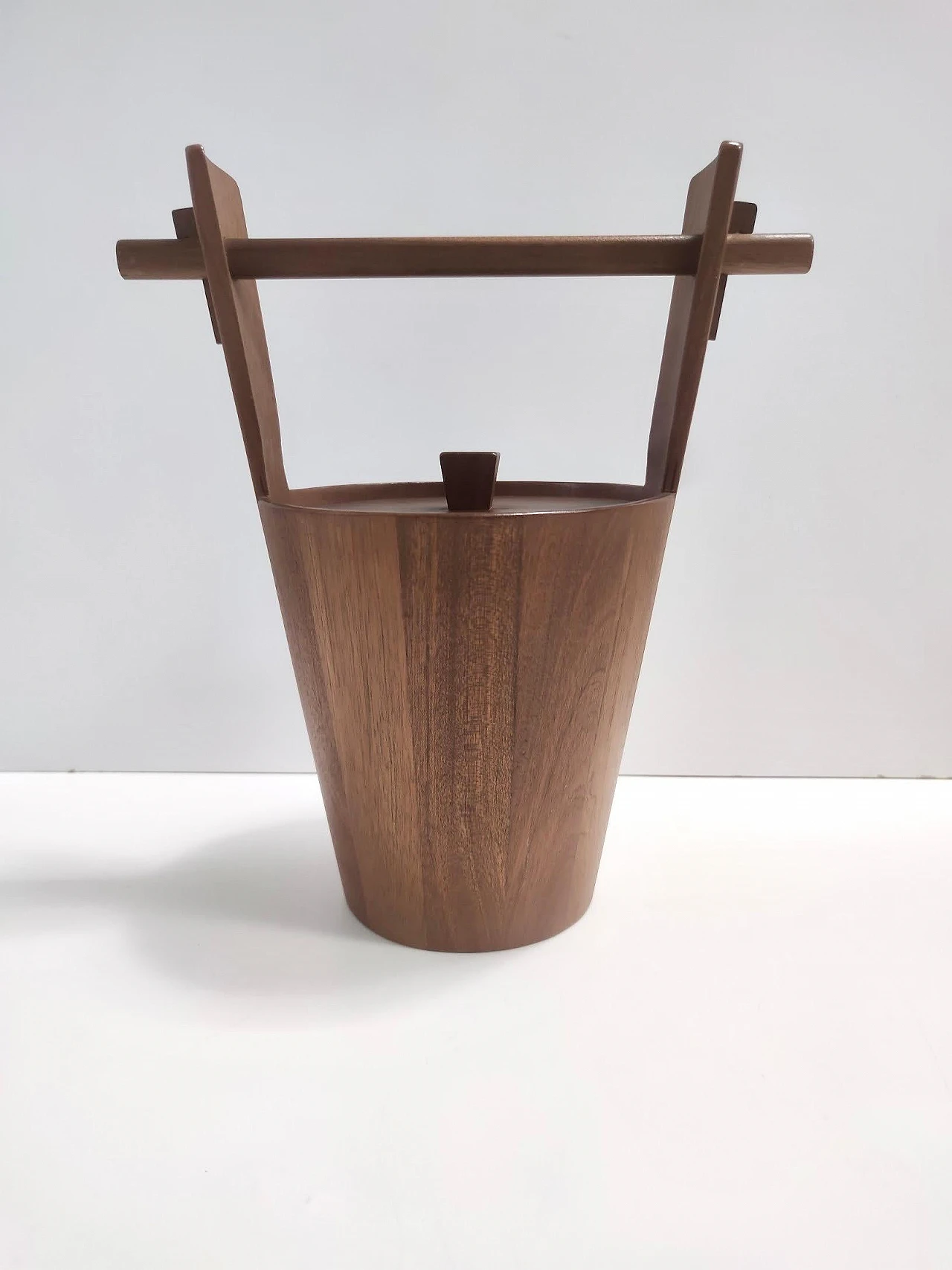 Ebonized beech ice bucket by Anri Form, 1970s 5