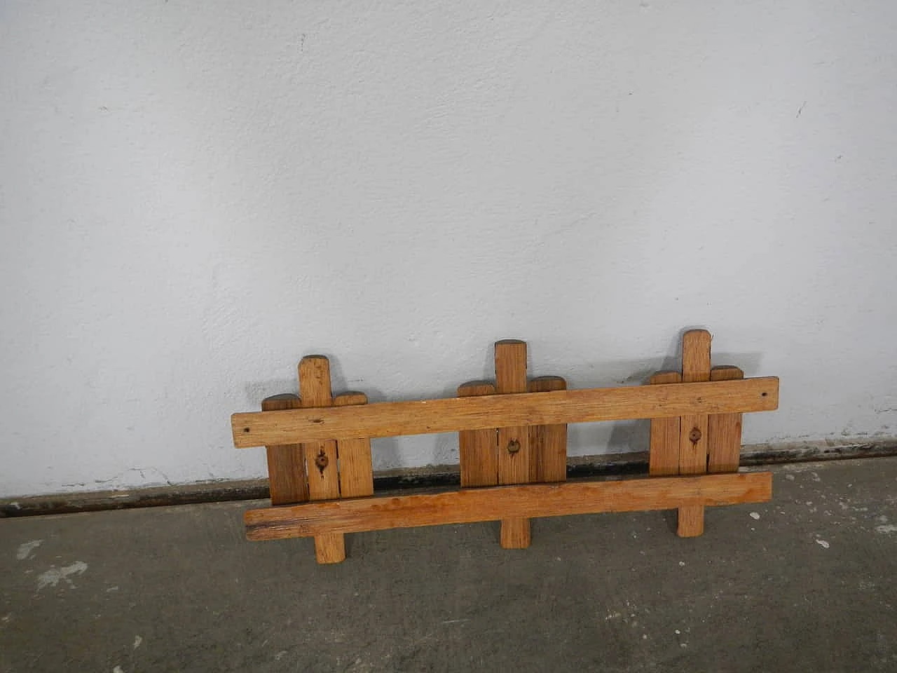 Appendiabiti da parete in bamboo, anni '60 3