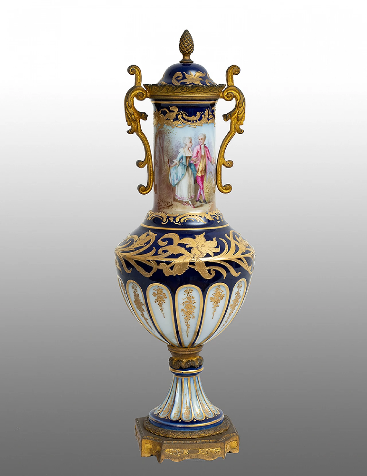 Napoleon III Sèvres porcelain and gilded bronze vase, 19th century 1