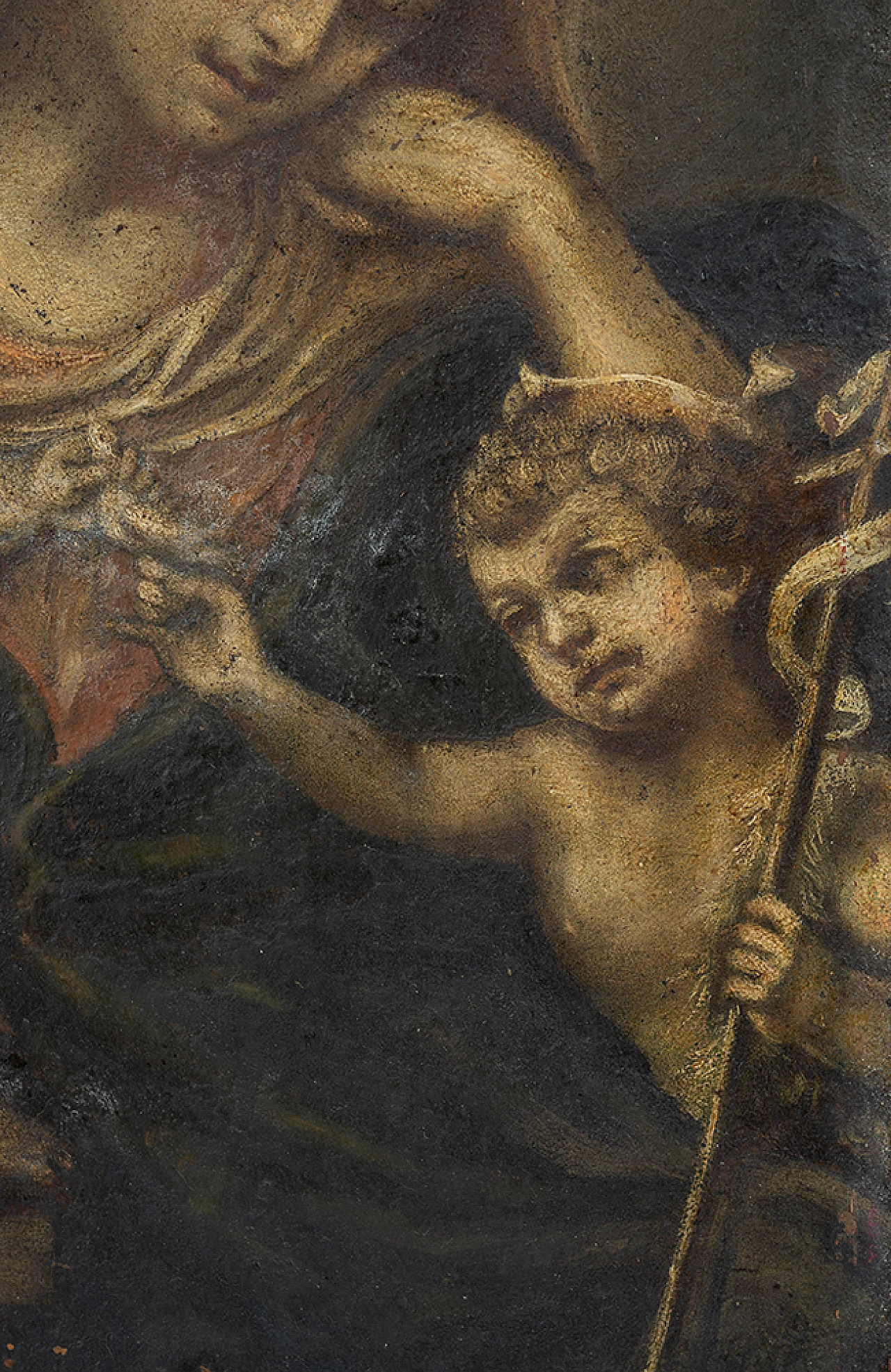Madonna, Bambino e San Giovannino, dipinto a olio su rame, '700 2
