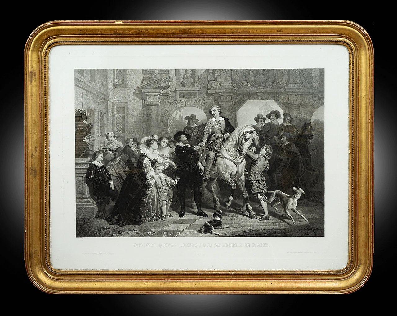 Van Dyck che saluta Rubens, stampa, '800 1