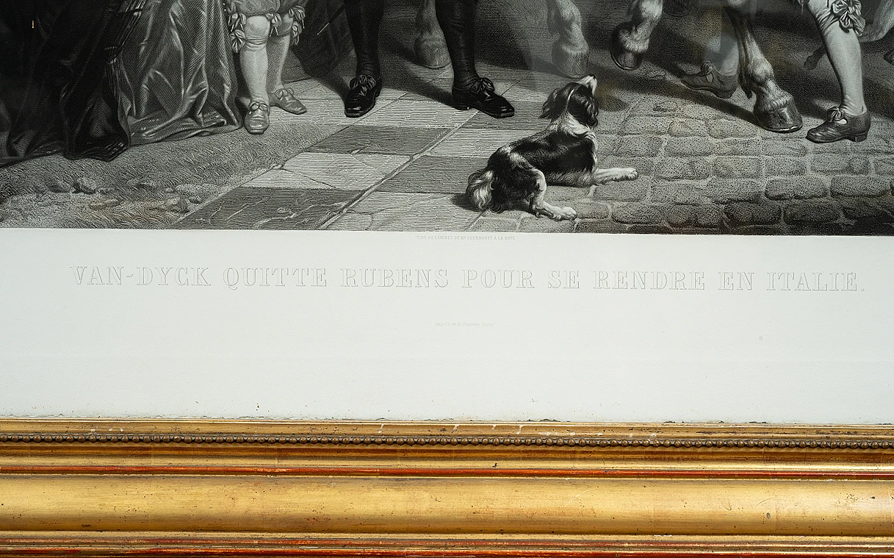 Van Dyck che saluta Rubens, stampa, '800 3