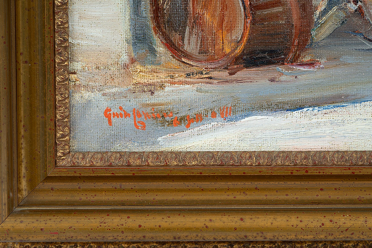 Guido Casciaro, cortile, dipinto a olio su tela, inizio '900 3