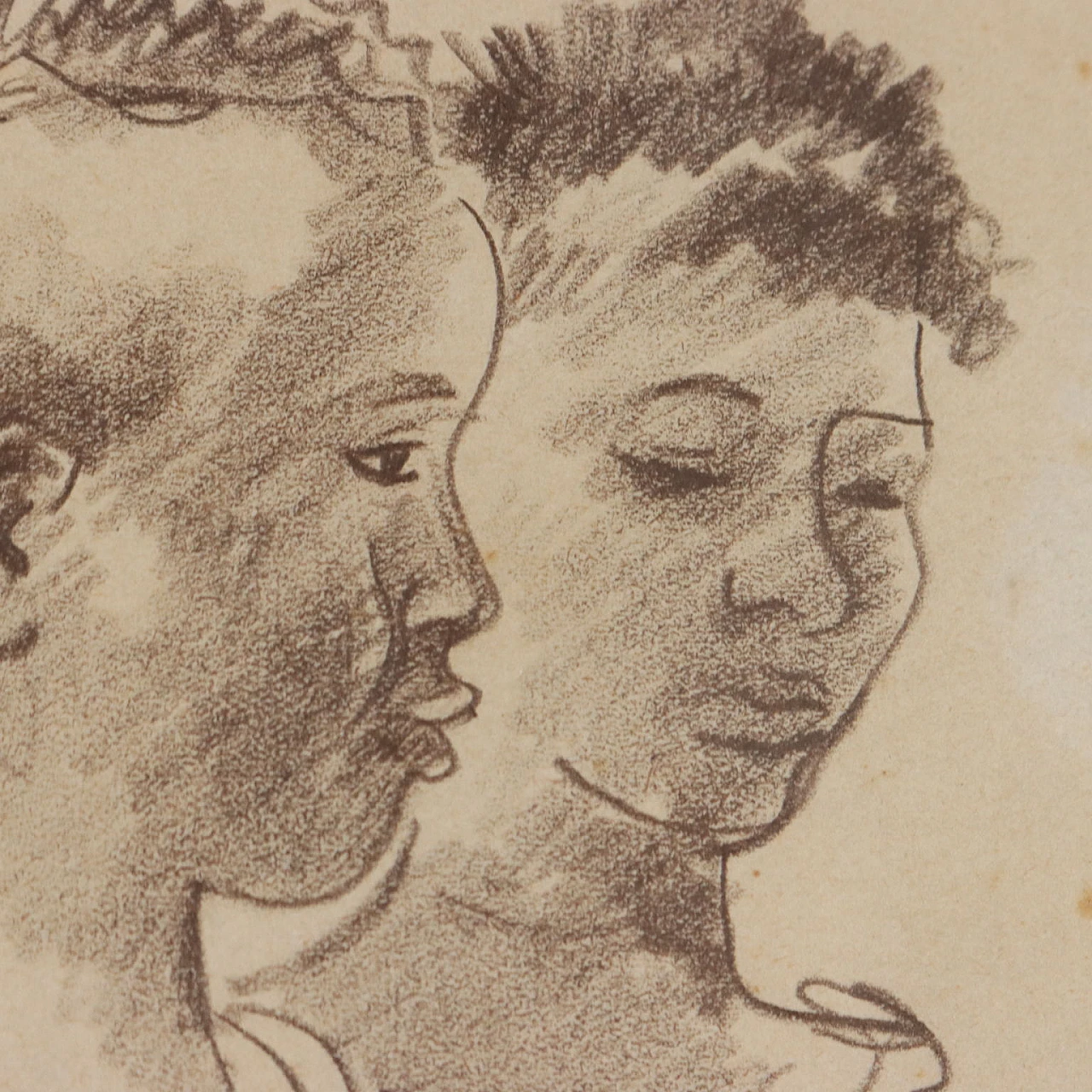 Contardo Barbieri, Amarici (figure etiopi), matita su carta, anni '30 5