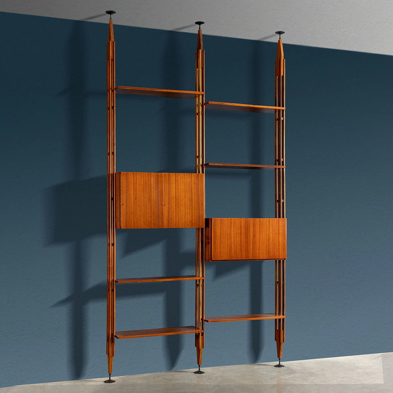 LB7 bouble-bay bookcase by Franco Albini for Poggi, 1950s 1