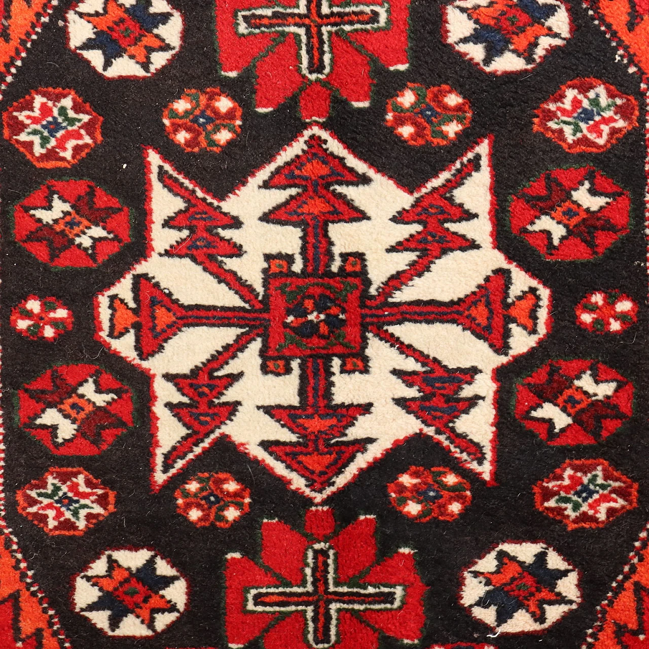 Rudbar red rug in cotton and wool 3