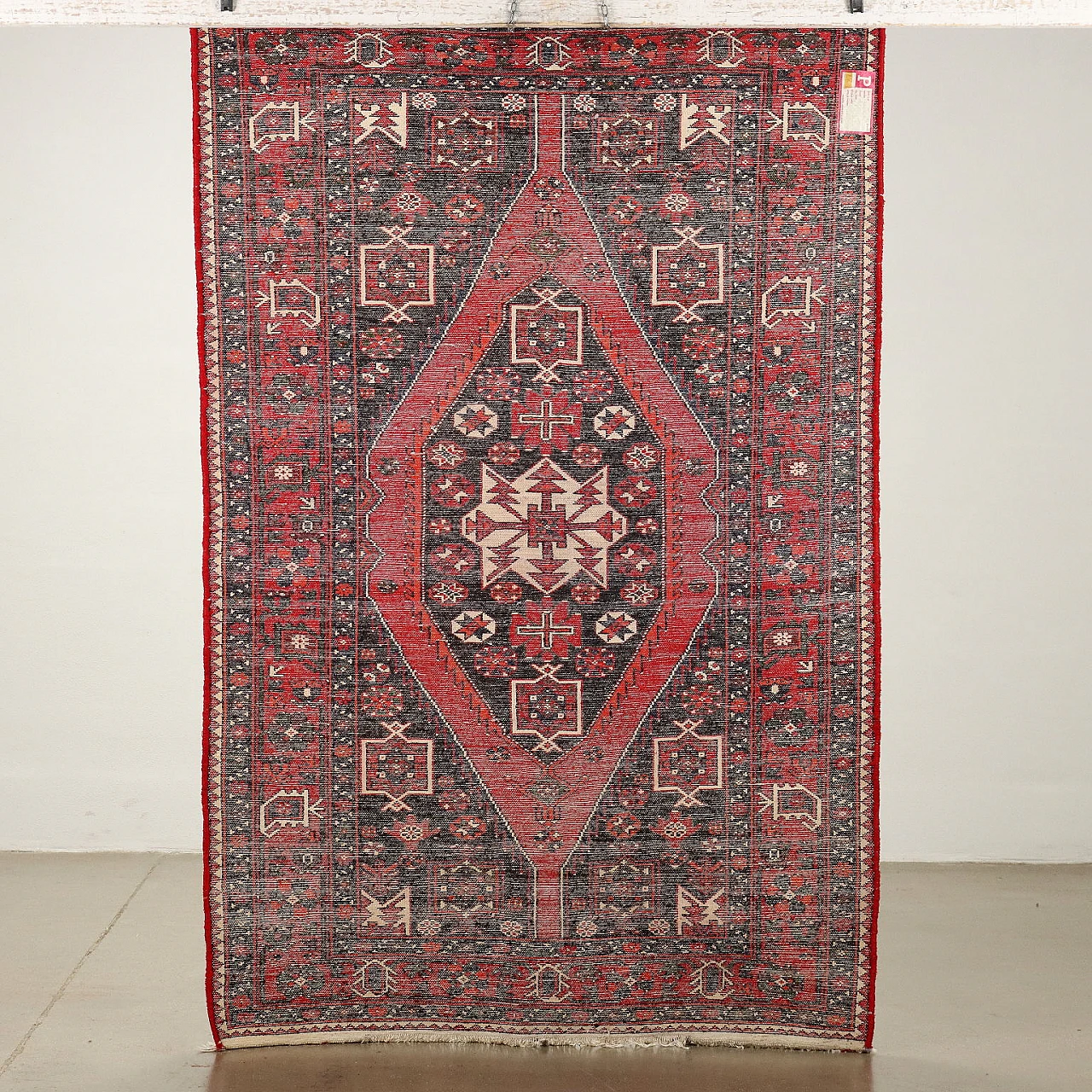 Rudbar red rug in cotton and wool 7
