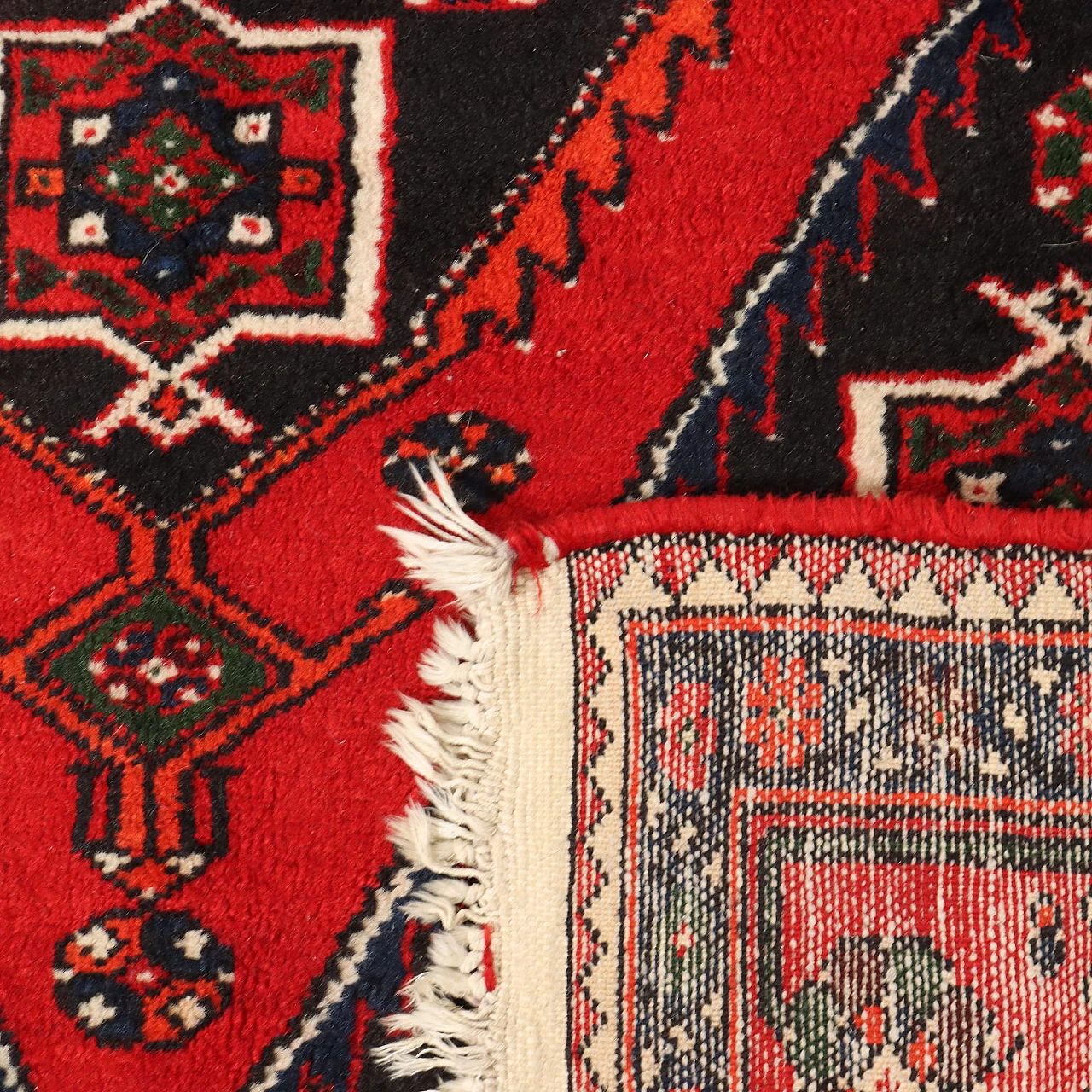 Rudbar red rug in cotton and wool 9