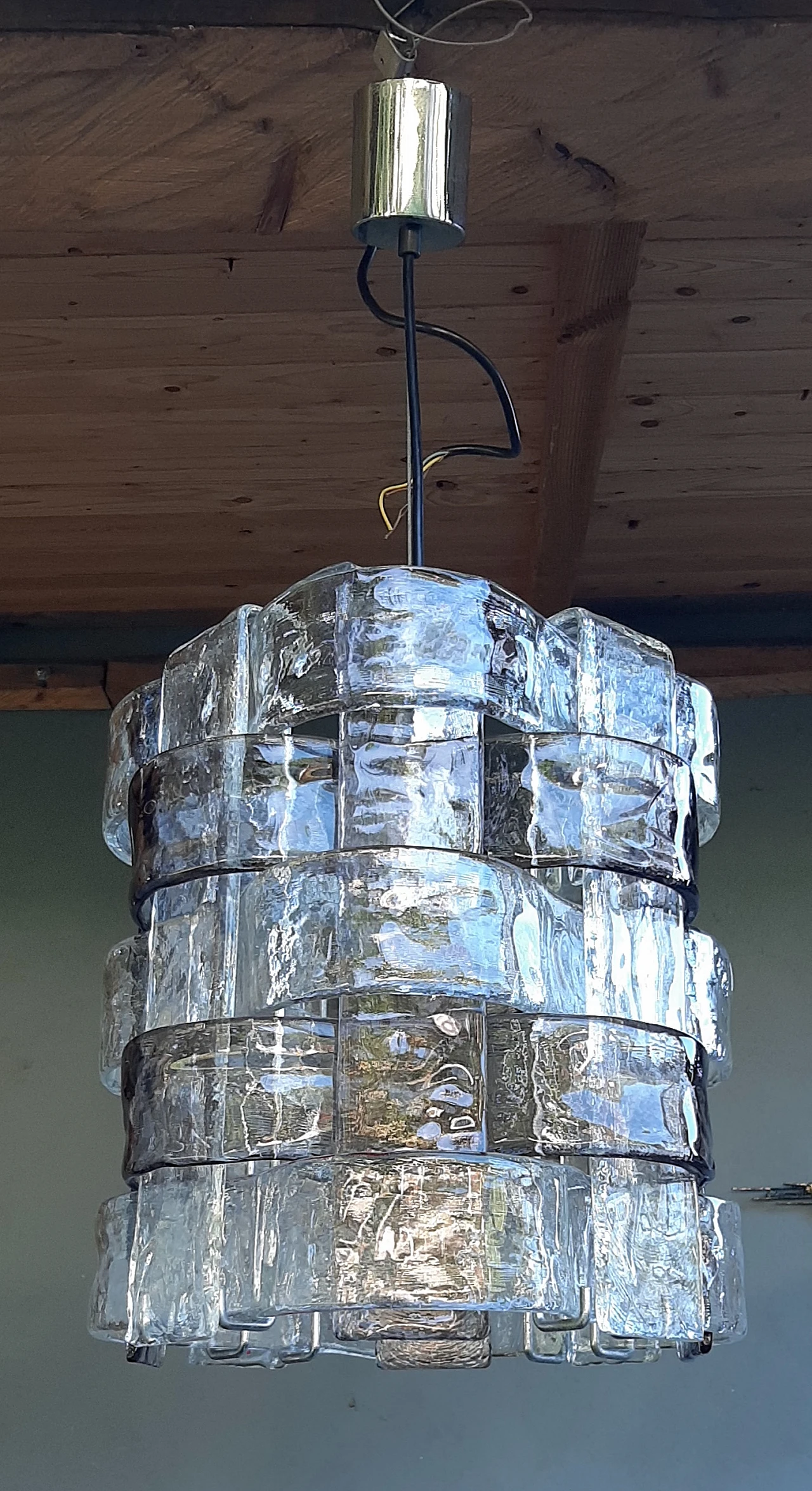 Lampadario in vetro di Murano di C. Nason per AV Mazzega, anni '60 1