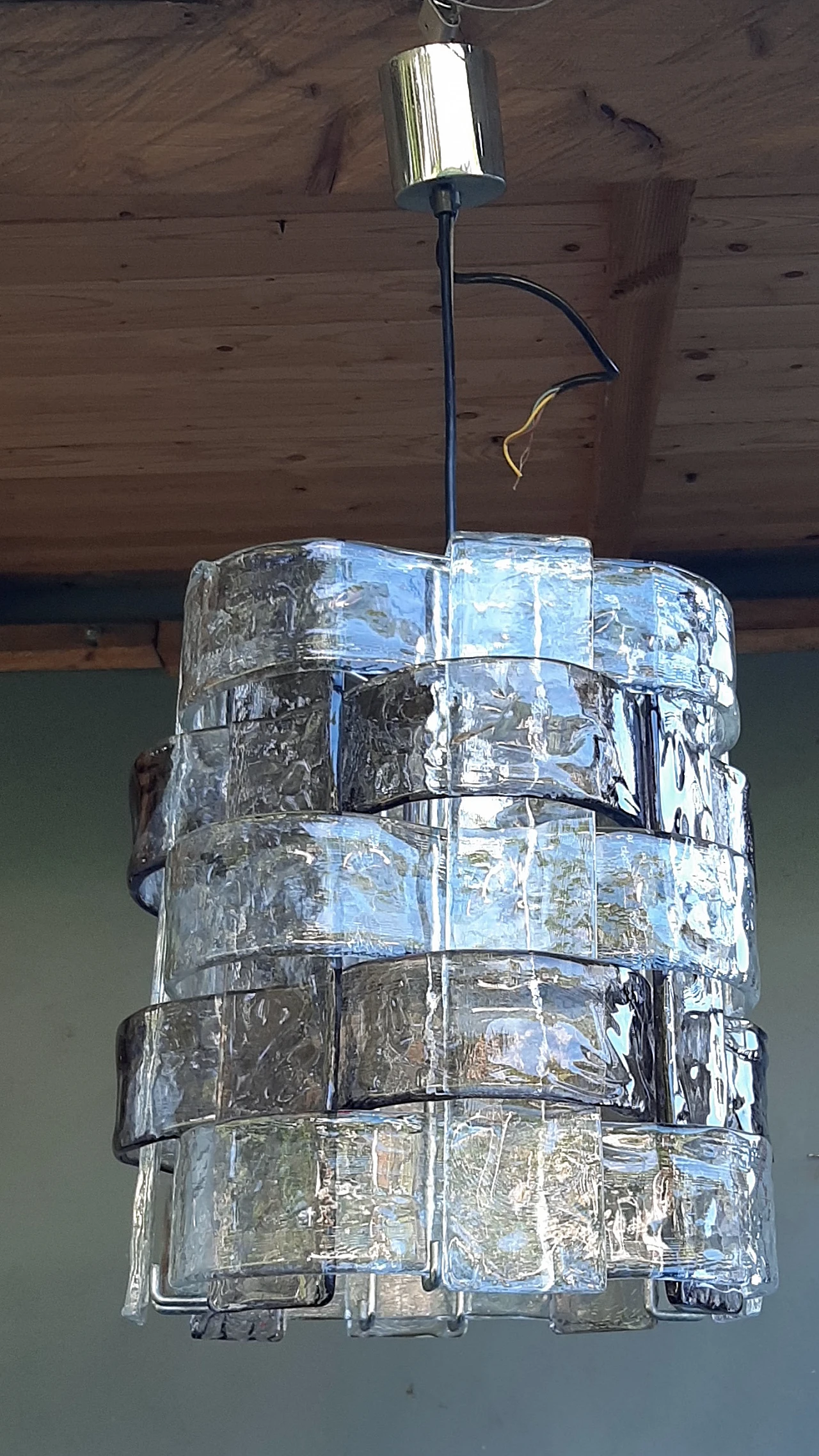 Lampadario in vetro di Murano di C. Nason per AV Mazzega, anni '60 3