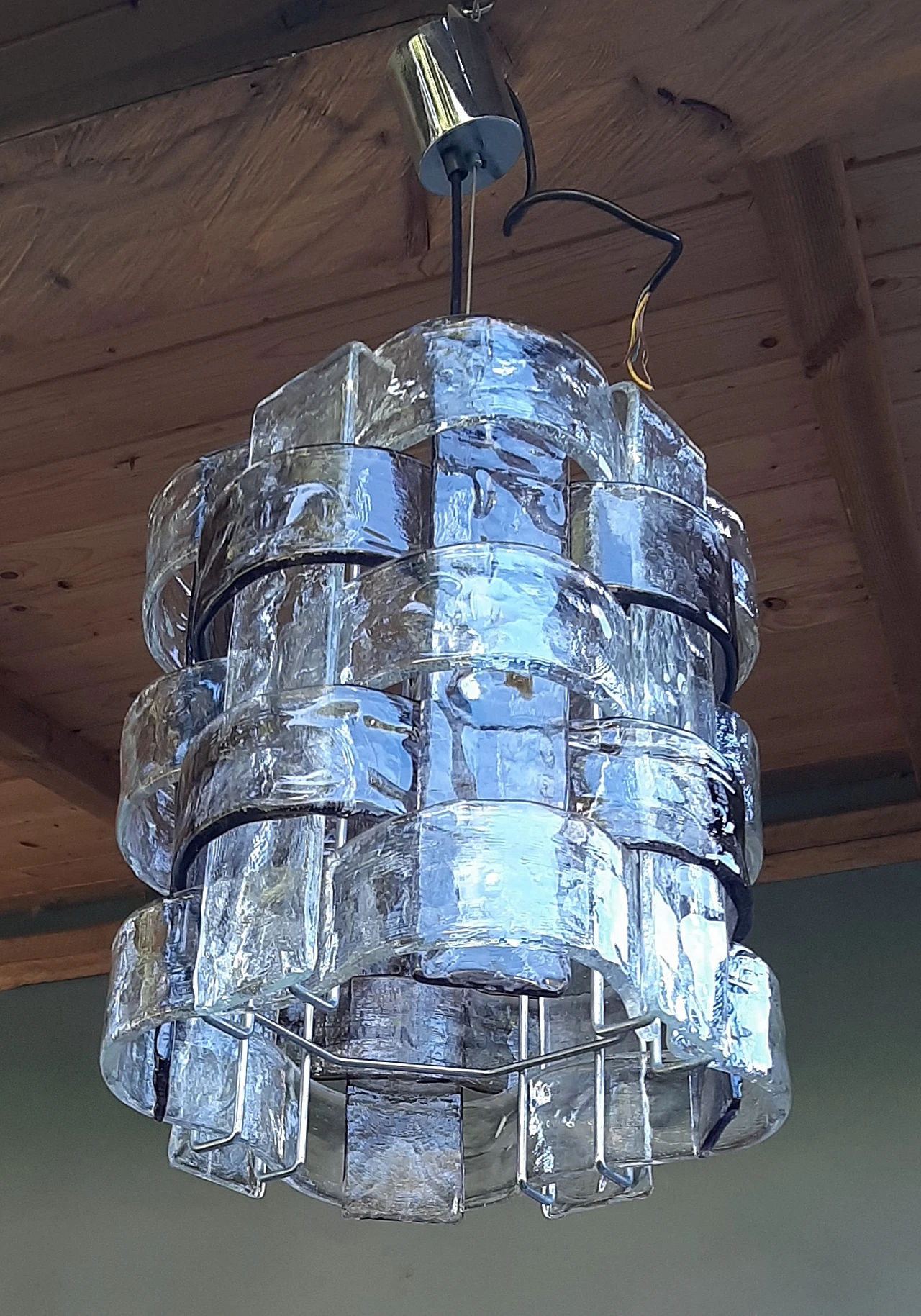 Ceiling lamp in Murano glass by C. Nason for AV Mazzega, 1960s 6