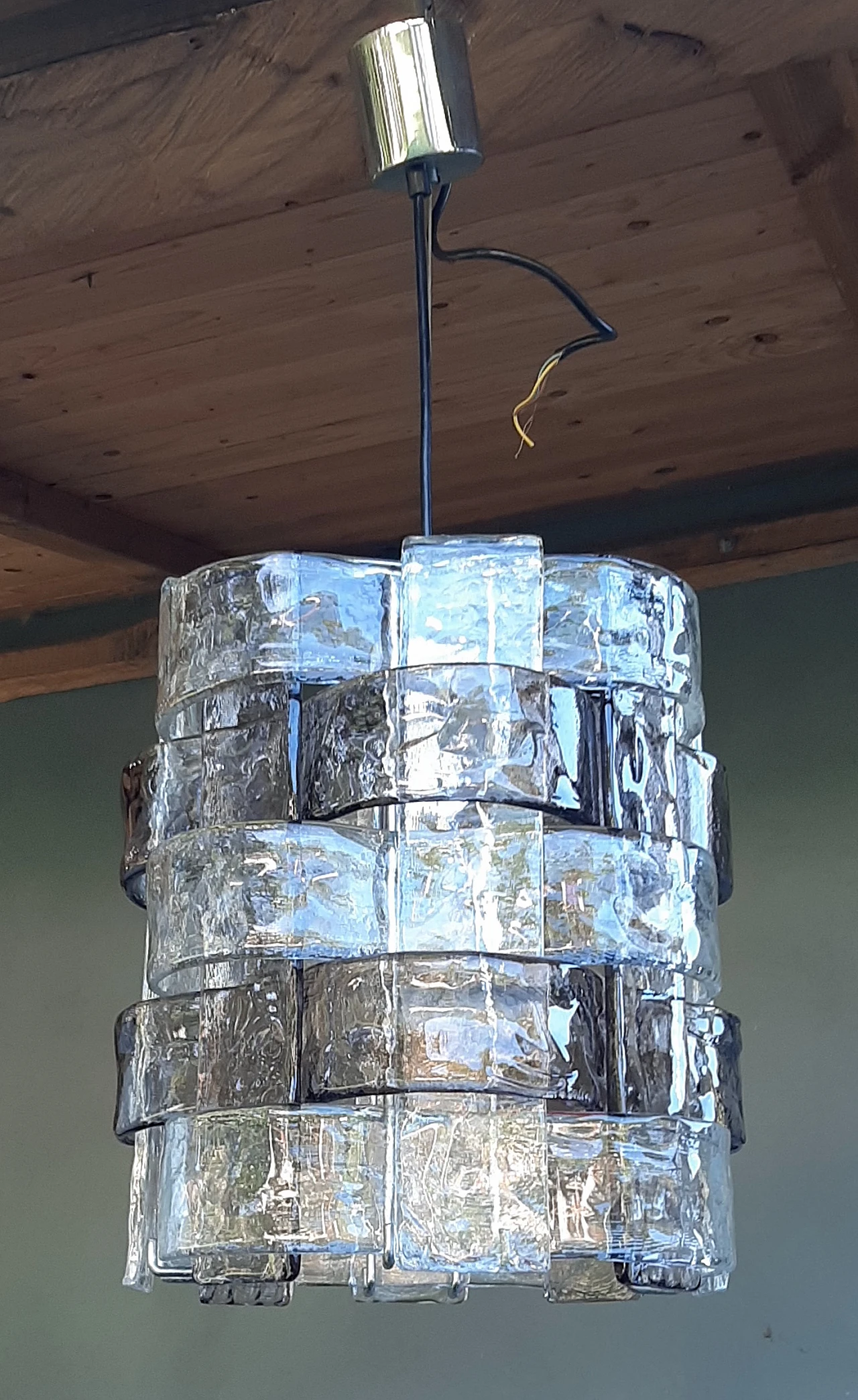Ceiling lamp in Murano glass by C. Nason for AV Mazzega, 1960s 10