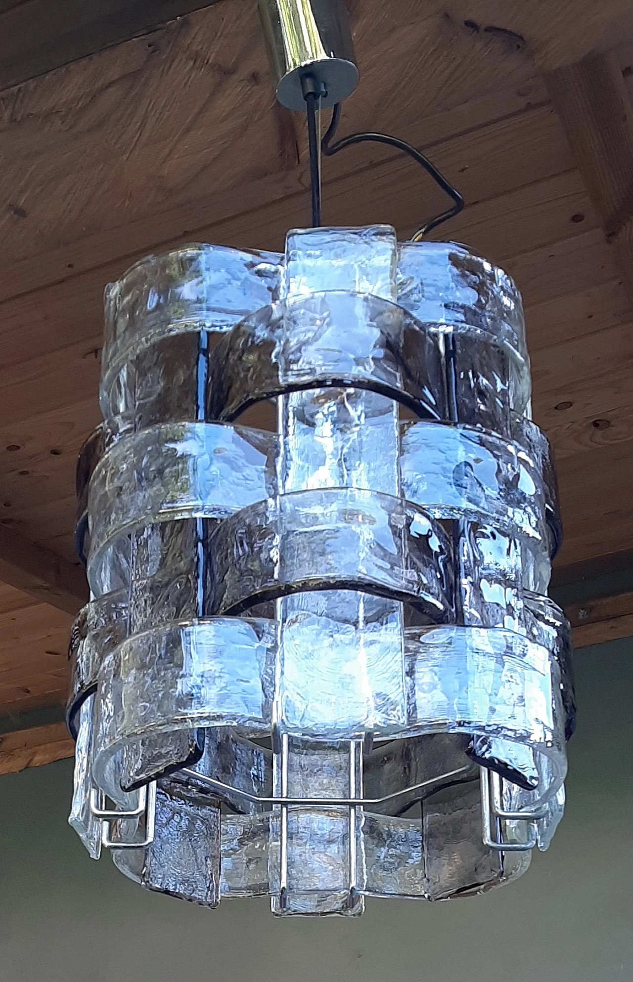 Ceiling lamp in Murano glass by C. Nason for AV Mazzega, 1960s 12