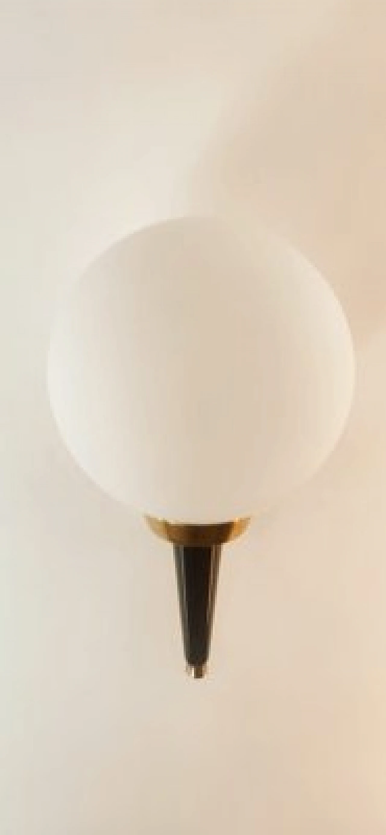 Applique in vetro, ottone e metallo nero di Stilnovo, anni '70 2