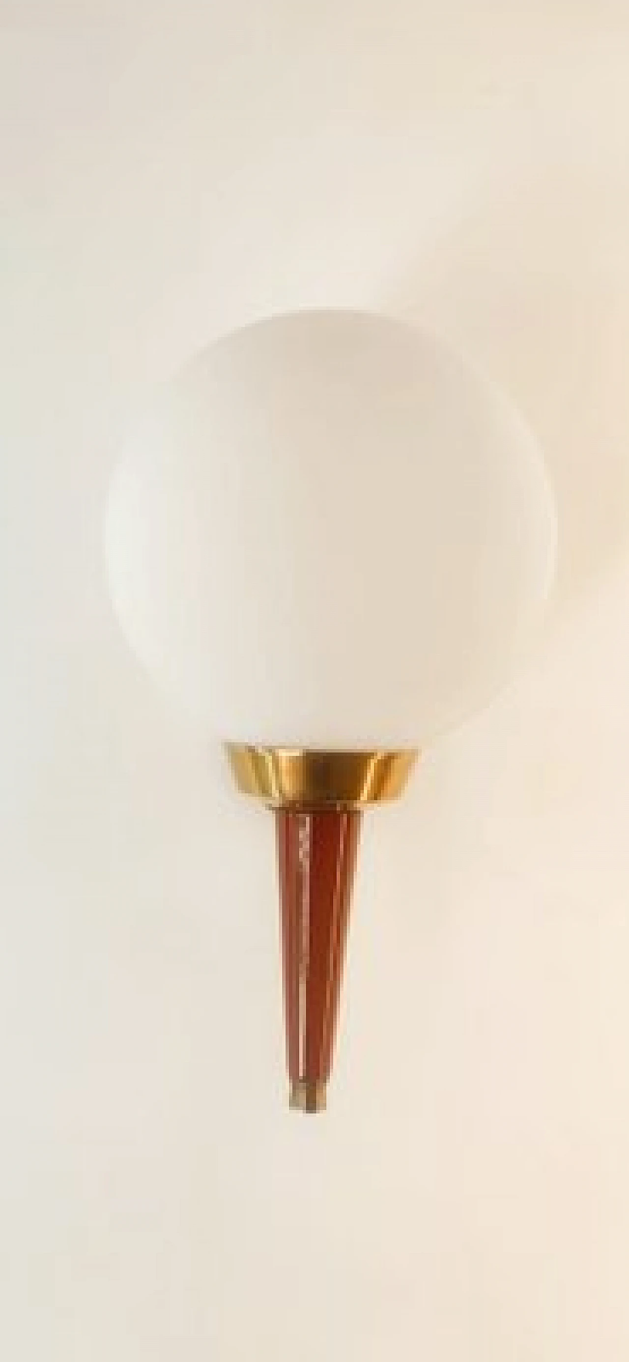 Applique in vetro, ottone e metallo rosso di Stilnovo, anni '70 2