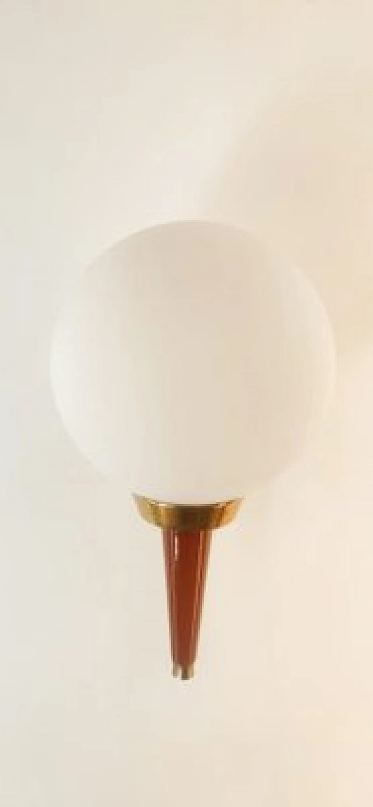 Applique in vetro, ottone e metallo rosso di Stilnovo, anni '70 3