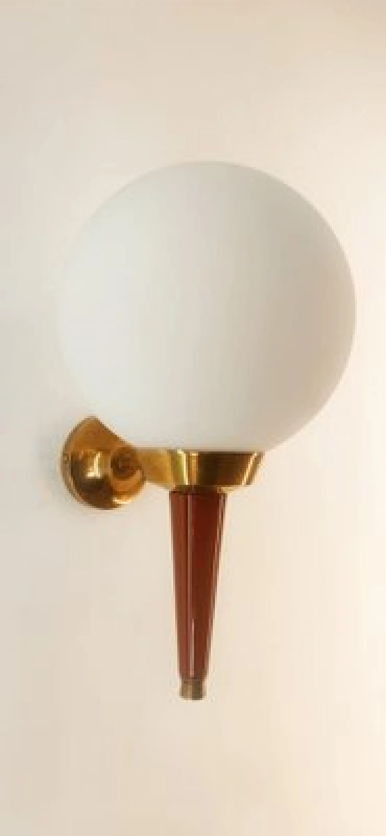 Applique in vetro, ottone e metallo rosso di Stilnovo, anni '70 6