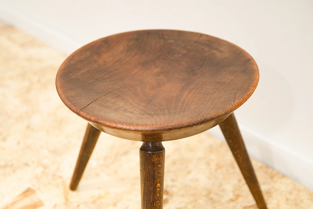 Beech stool by Úluv, 1960s 5