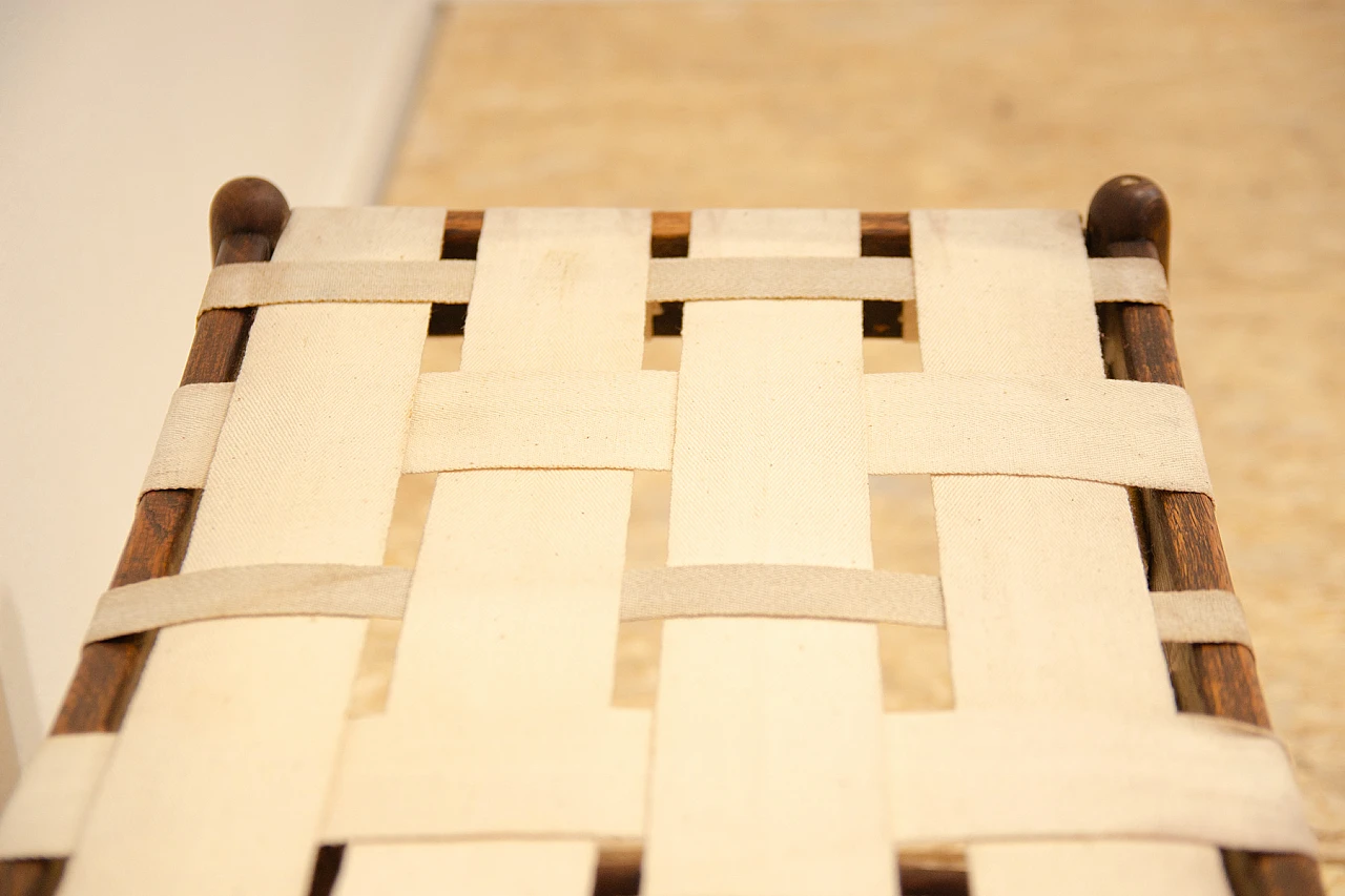 Sgabello in faggio e tessuto di Krásná Jizba, anni '60 8