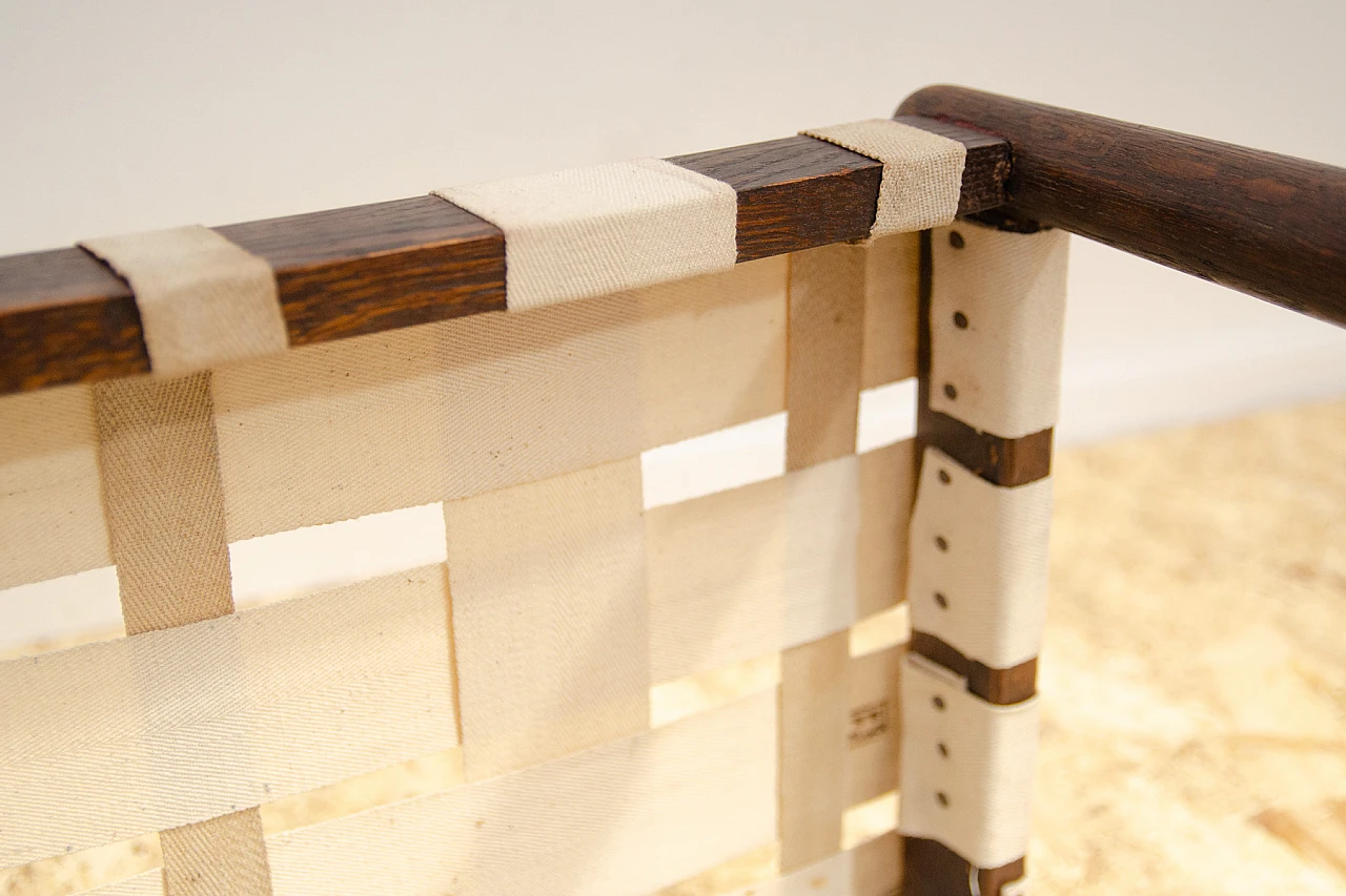 Sgabello in faggio e tessuto di Krásná Jizba, anni '60 14