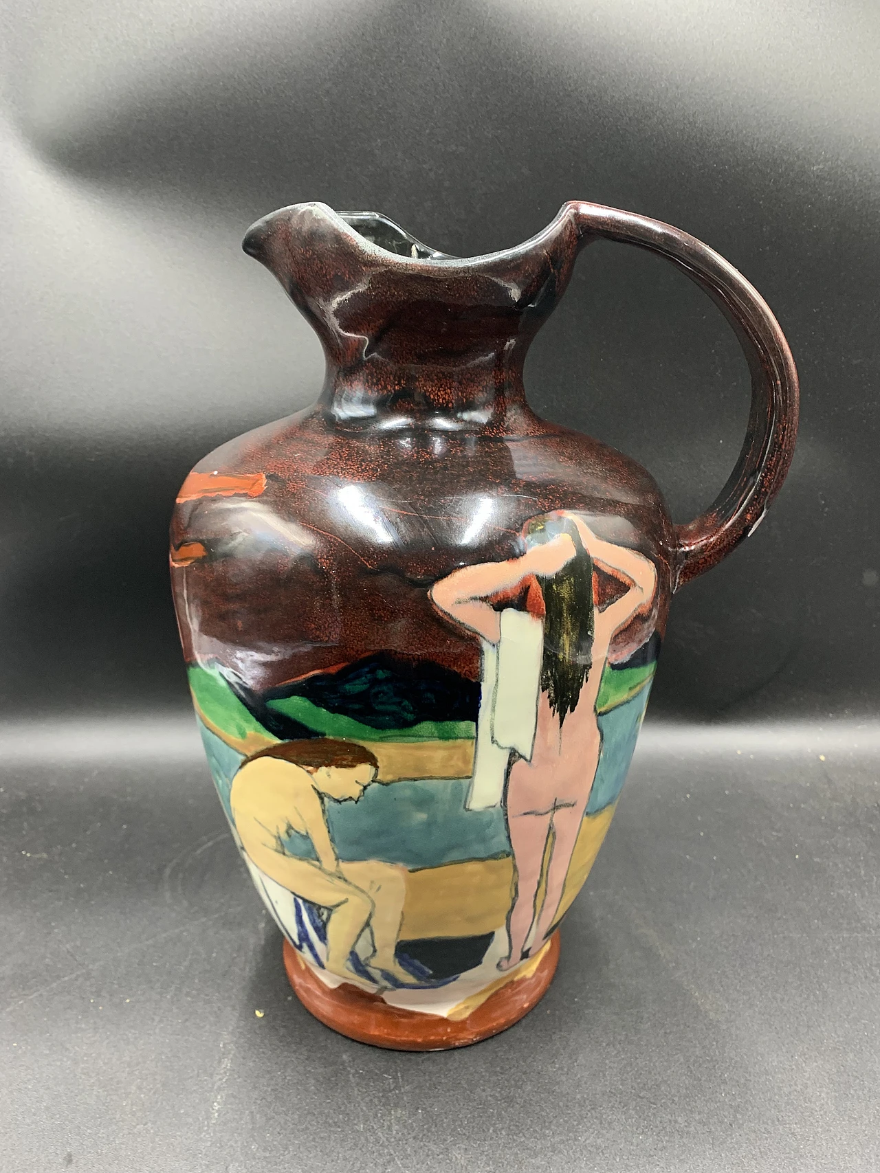 Vaso dipinto a smalto di Cornali per Art Rumi, anni '20 1